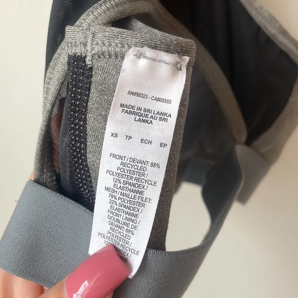 Nike Grey High Neck Sports Bra - Image 4