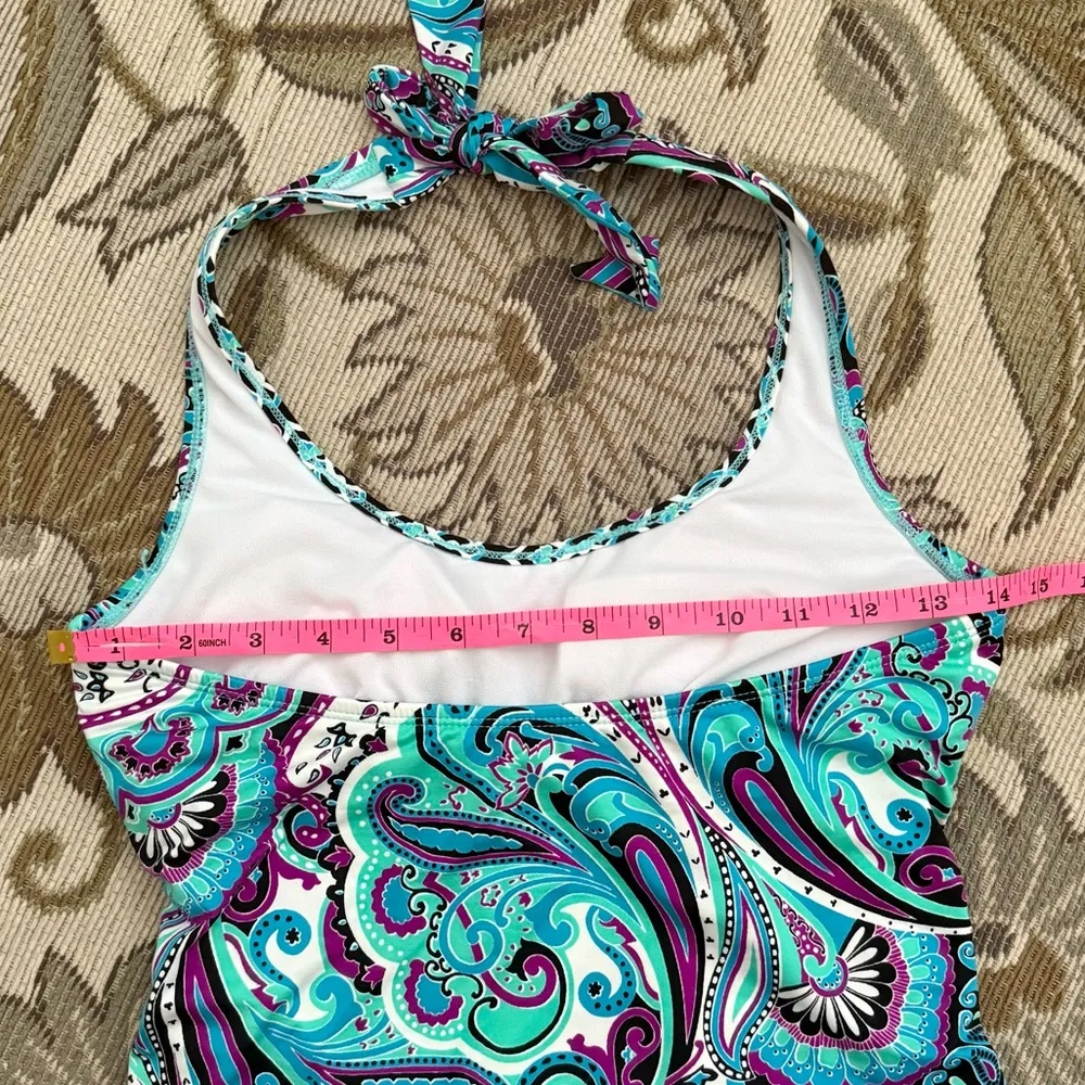 Apt 9 Swim Dress Swimdress One Piece Swimsuit Paisley S Small - Image 4