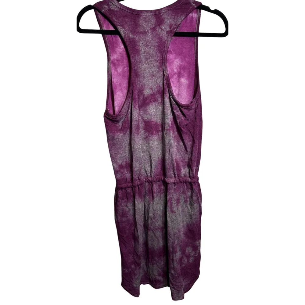 Sundry for Evereve Dress Purple Tie Dye Sleeveless Drawstring Waist Size 1/Small - Image 2
