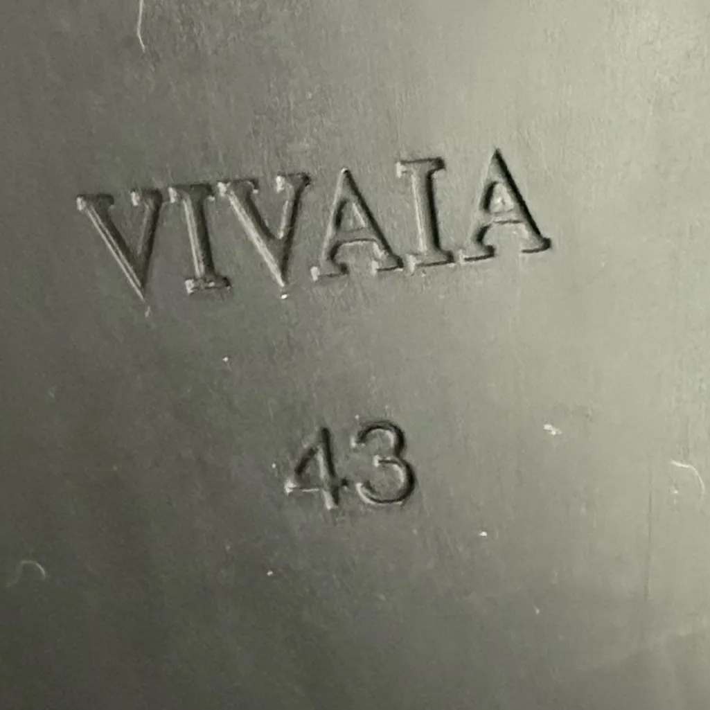 VIVAIA Bianca Round Toe Bow Tie Detail Low Block Heel Black White US 11 EU 43 - Image 11