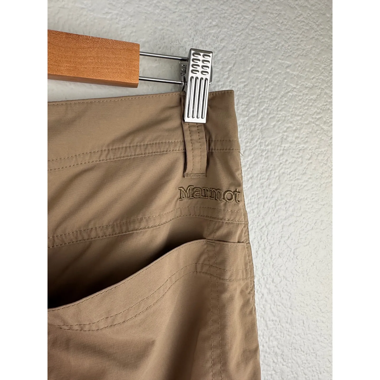 Marmot Womens Hiking Pants Size 30 Tan Zip Pocket Outdoor Casual Cargo Trail - Image 5