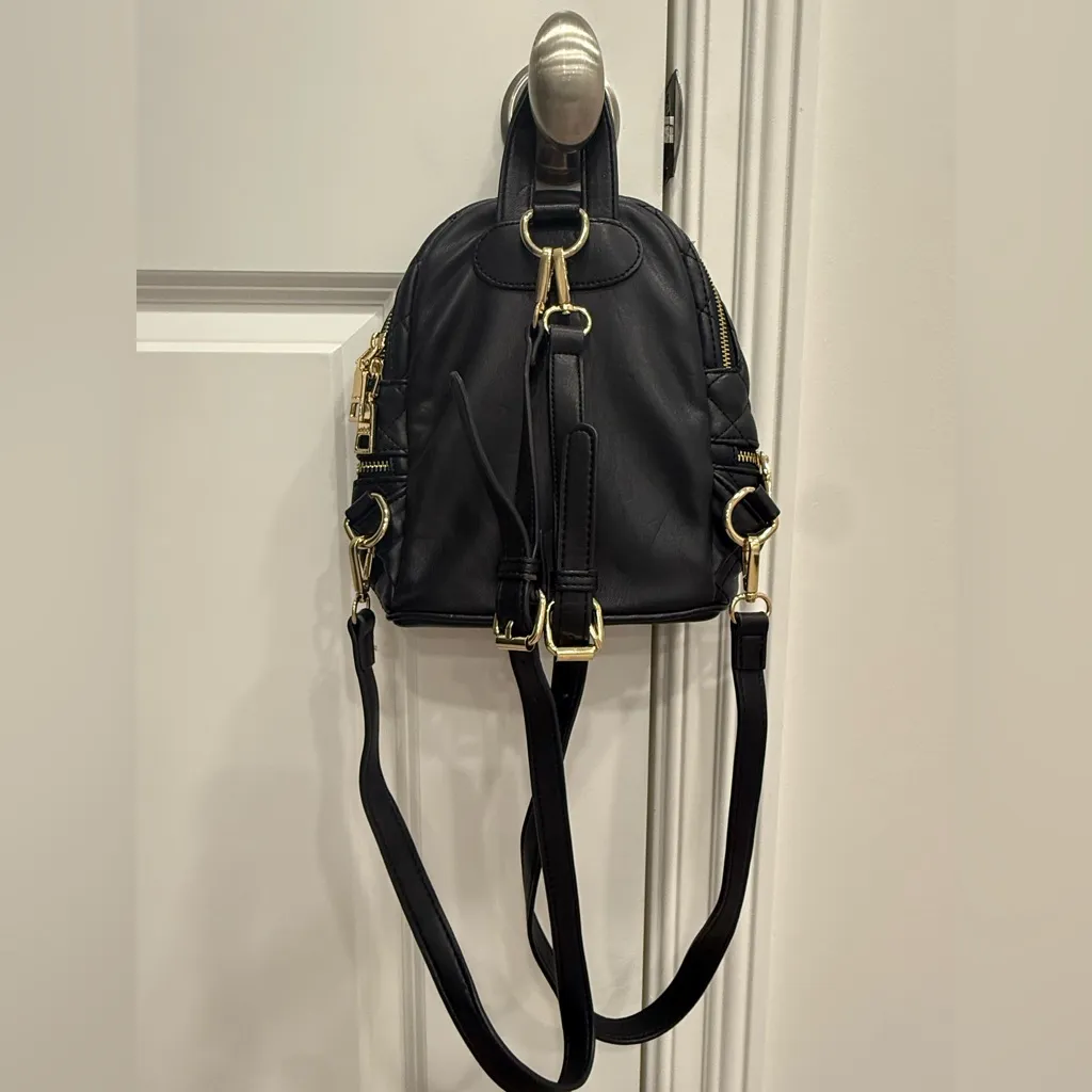 Bebe  Black Quilted Backpack - Image 2