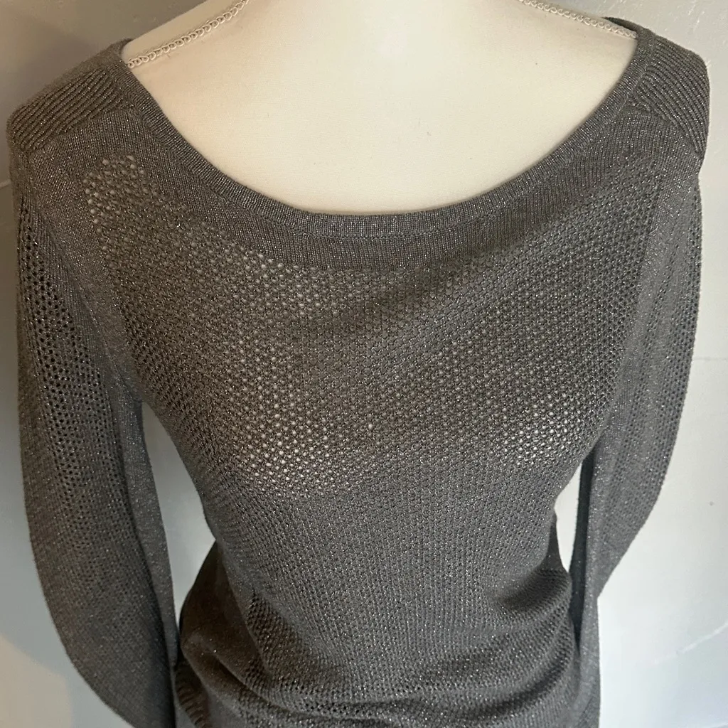 NYDJ Charcoal Scoop Neck Sweater - Image 6