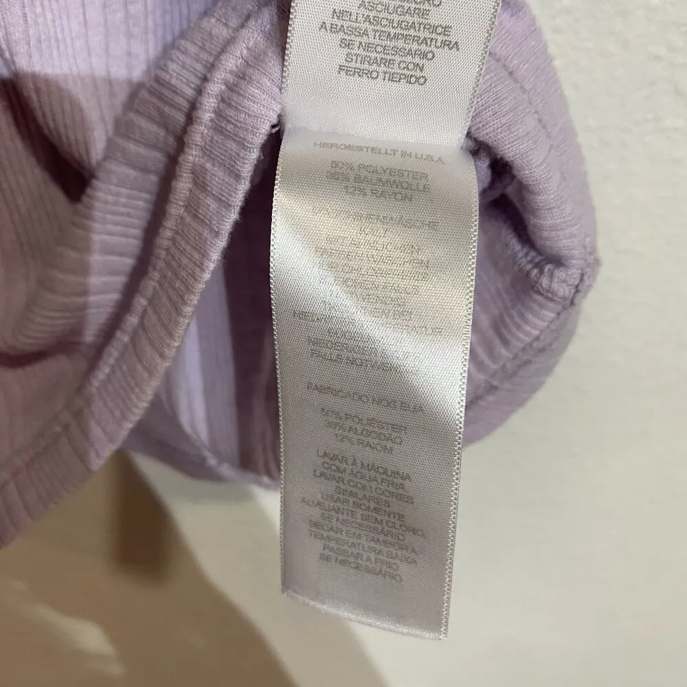 Current/Elliott Purple Ribbed Short Sleeve Tee Sz L NWOT - Image 7