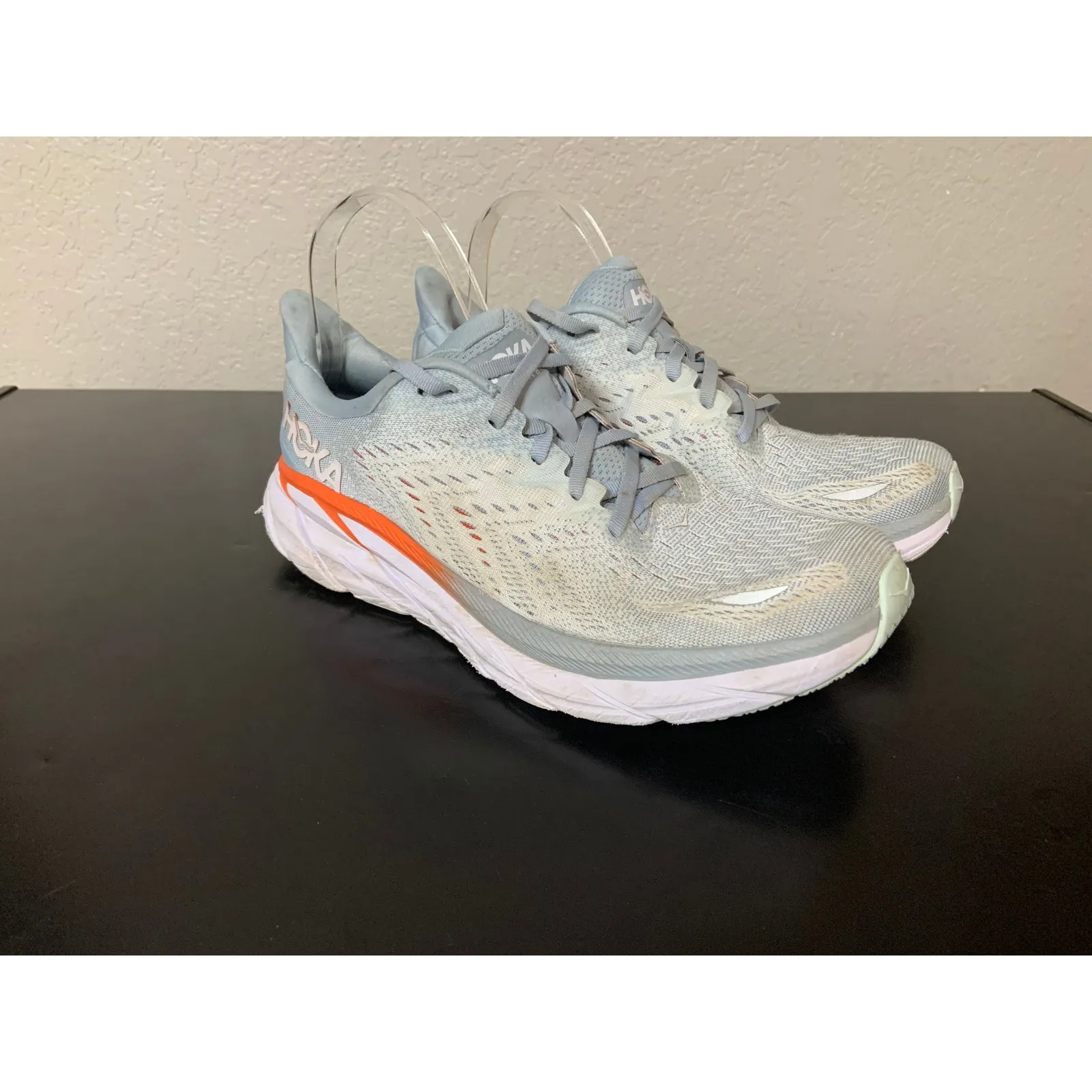 Hoka One Clifton 8 Sneaker Running Shoe Women 9.5 Comfort Trainer Walking Active Blue - Image 7