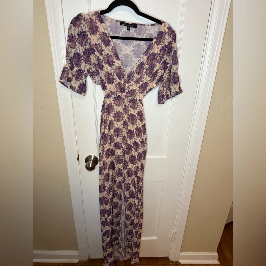 For Love & Lemons Clover Maxi Dress in Lilac Print - Image 3