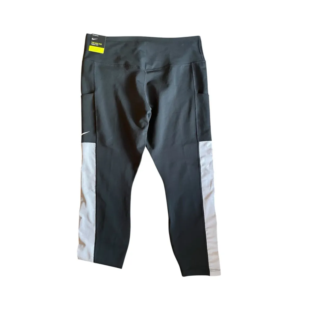 Nike Womens The Nike One Tight Fit Performance Running Workout Tights Size XL - Image 2