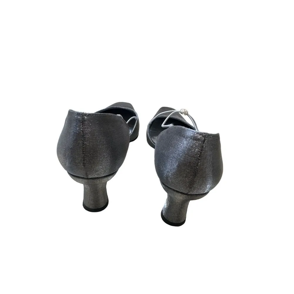 Stuart Weitzman  dark gray shoes block heels of 2.5 inches tall size 8.SKU 3034 - Image 4