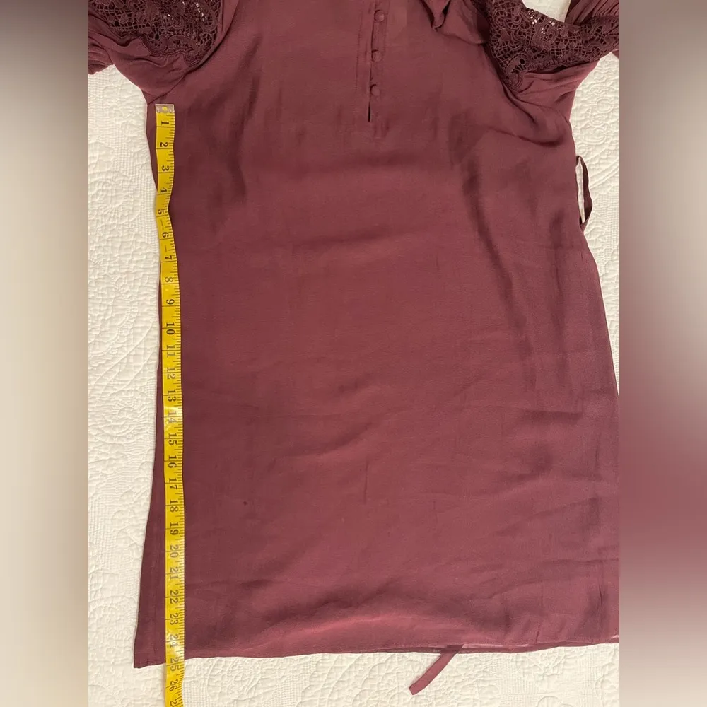 Loft wine color dress. Size MP - Image 11