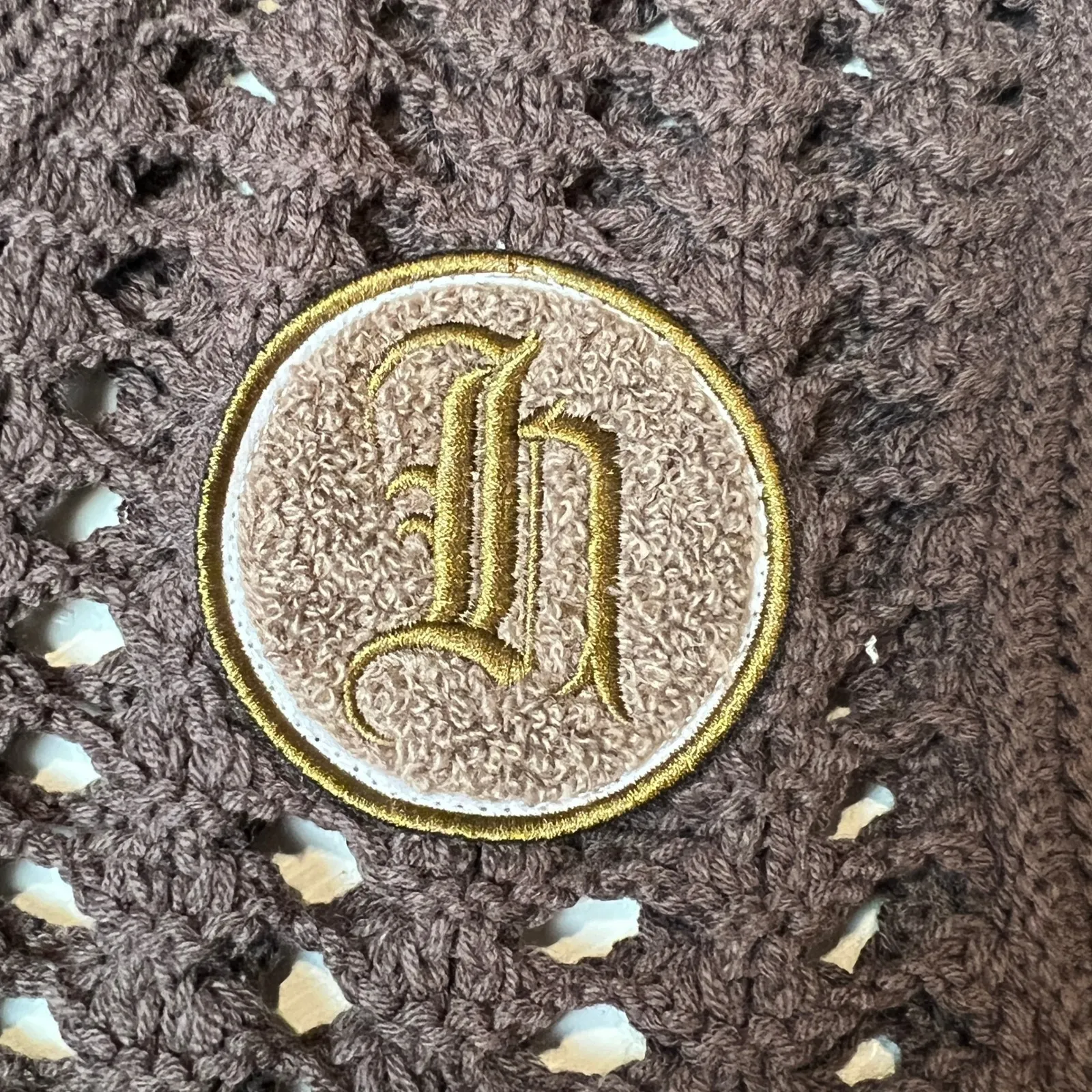 Honor The Gift Women's M Brown Crochet Sweater Vest Cotton Blend Preppy Boho Size M - Image 7