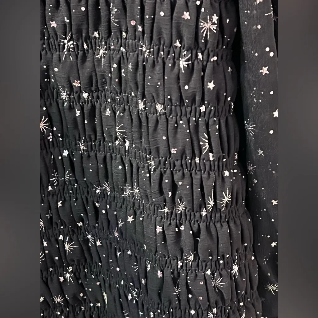 Altar'd State black dress with a silver star pattern Dress - Image 9