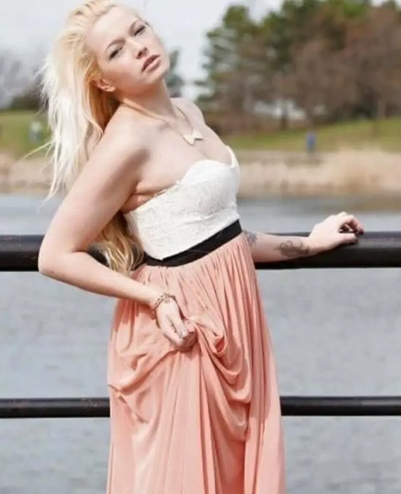 Womens Rue21 Whimsical Lace Bodice Strapless & Chiffon Evening Dress - Sz S - Image 2