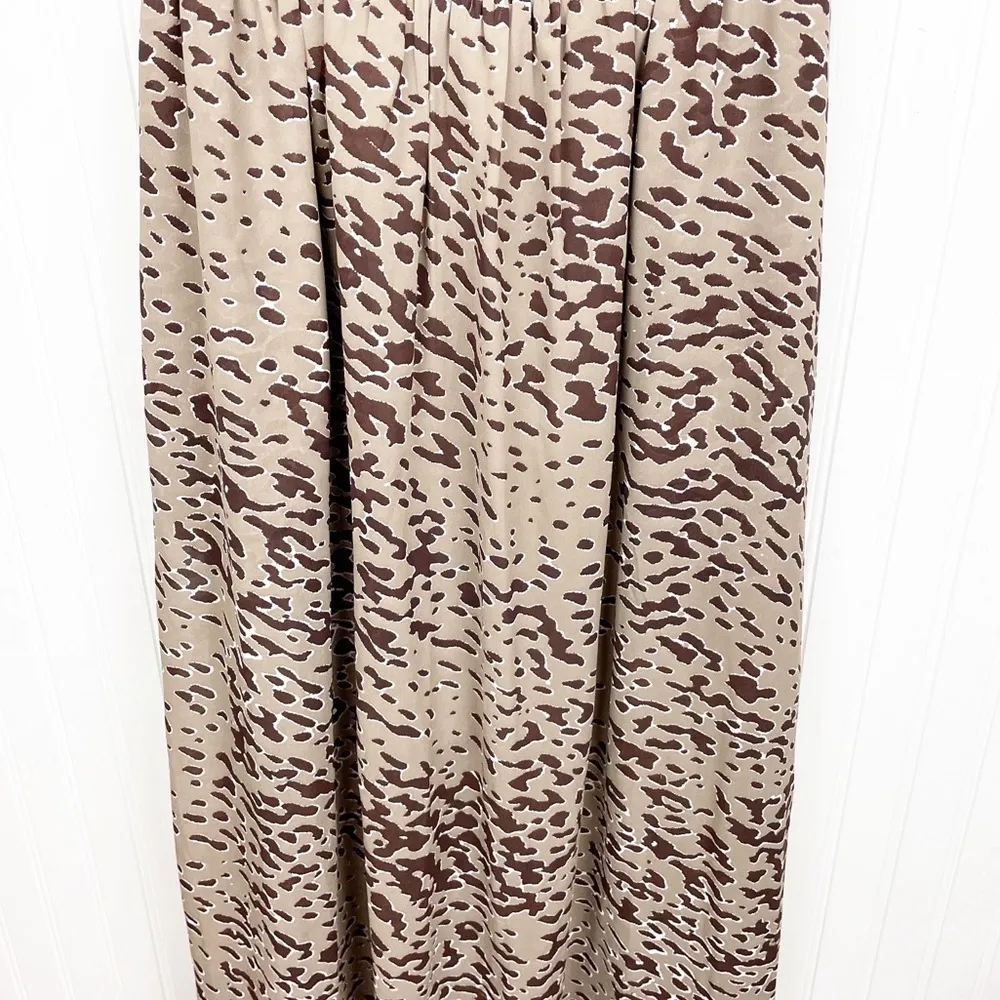 NEW W118 by Walter Baker Betsy Maxi Dress Abstract Brown Khaki Print Size Medium - Image 8