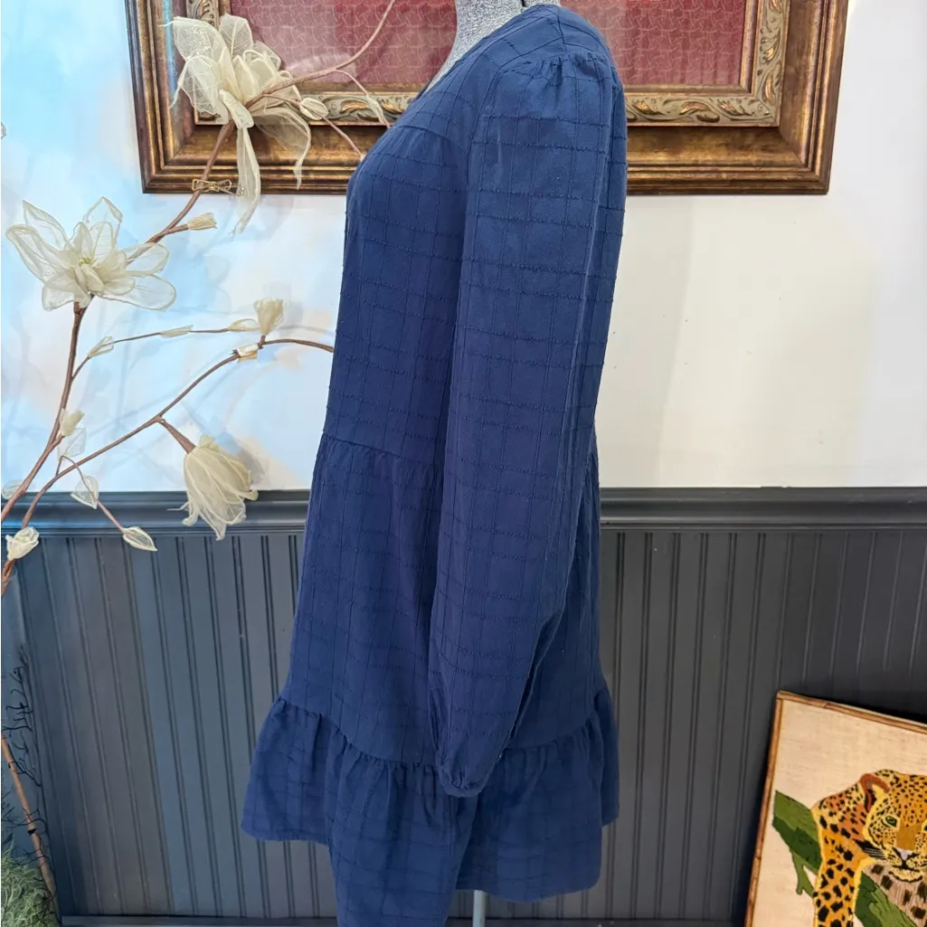 Southern Tide Nadia True Navy Long Sleeve Tiered Dress ~ Size Small 💛🍄 - Image 3