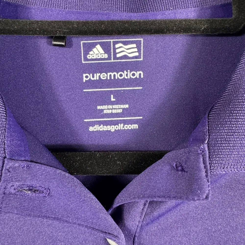 Adidas Puremotion Women's Purple Golf Polo Sz L - Image 2