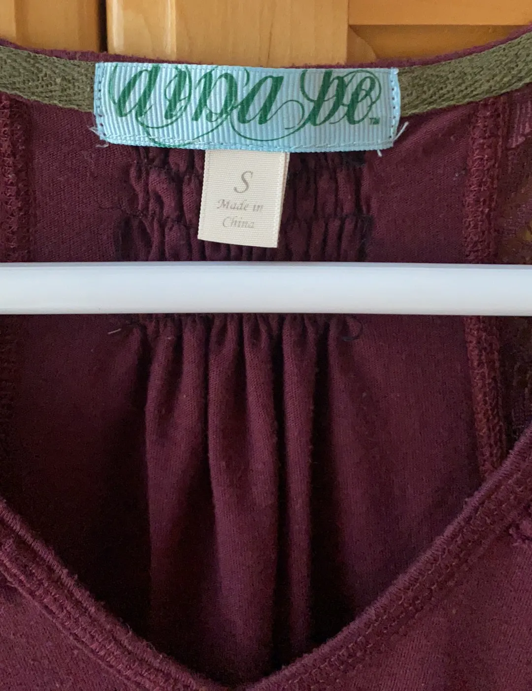 Maroon Short Sleeve Top Red - Image 6