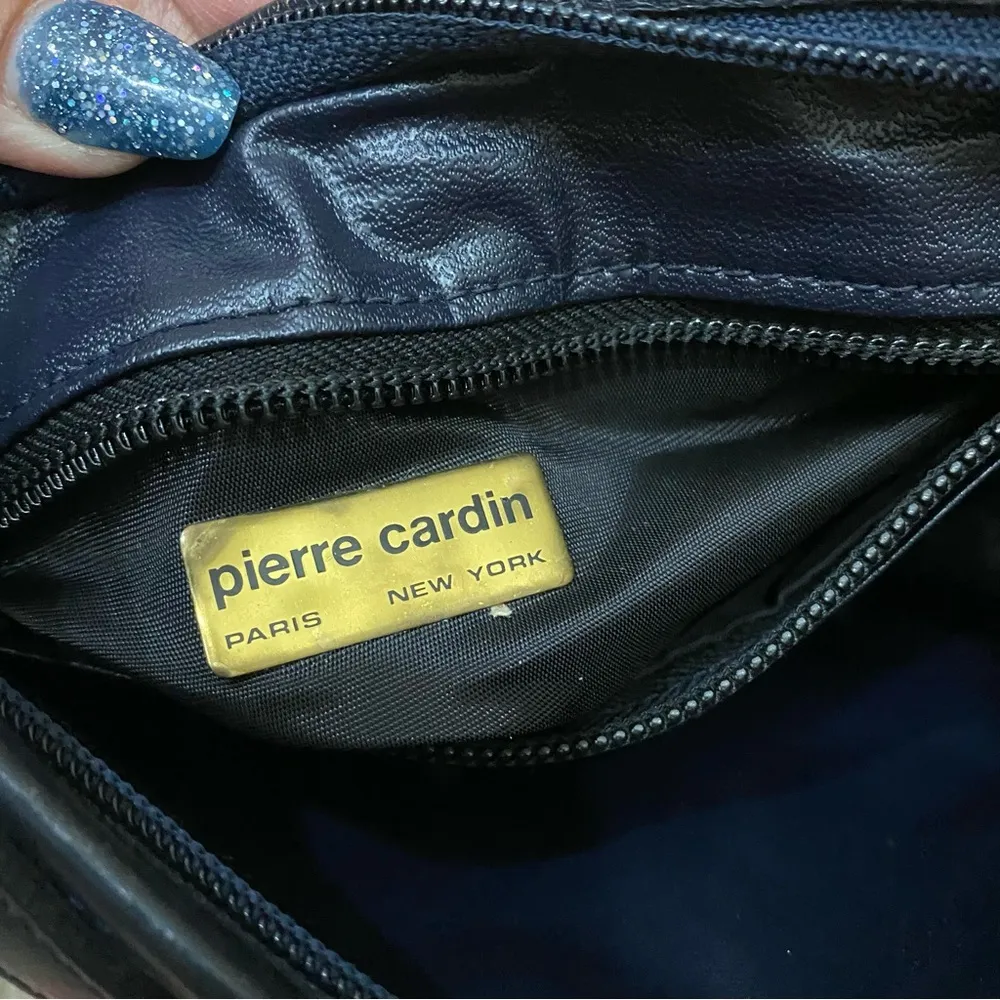 Vintage Pierre Cardin Navy Blue Signature Logo Shoulder Bag - Image 10