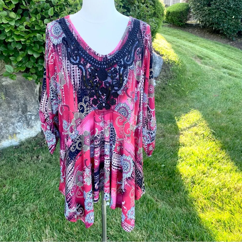 Dress Barn Asymmetrical Tunic Plus Size Top - Image 4