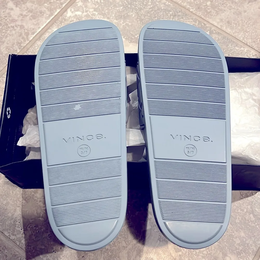 NEW Vince Watley Slide Sandals, Highwater Blue, Size 9 New in Box - Image 6