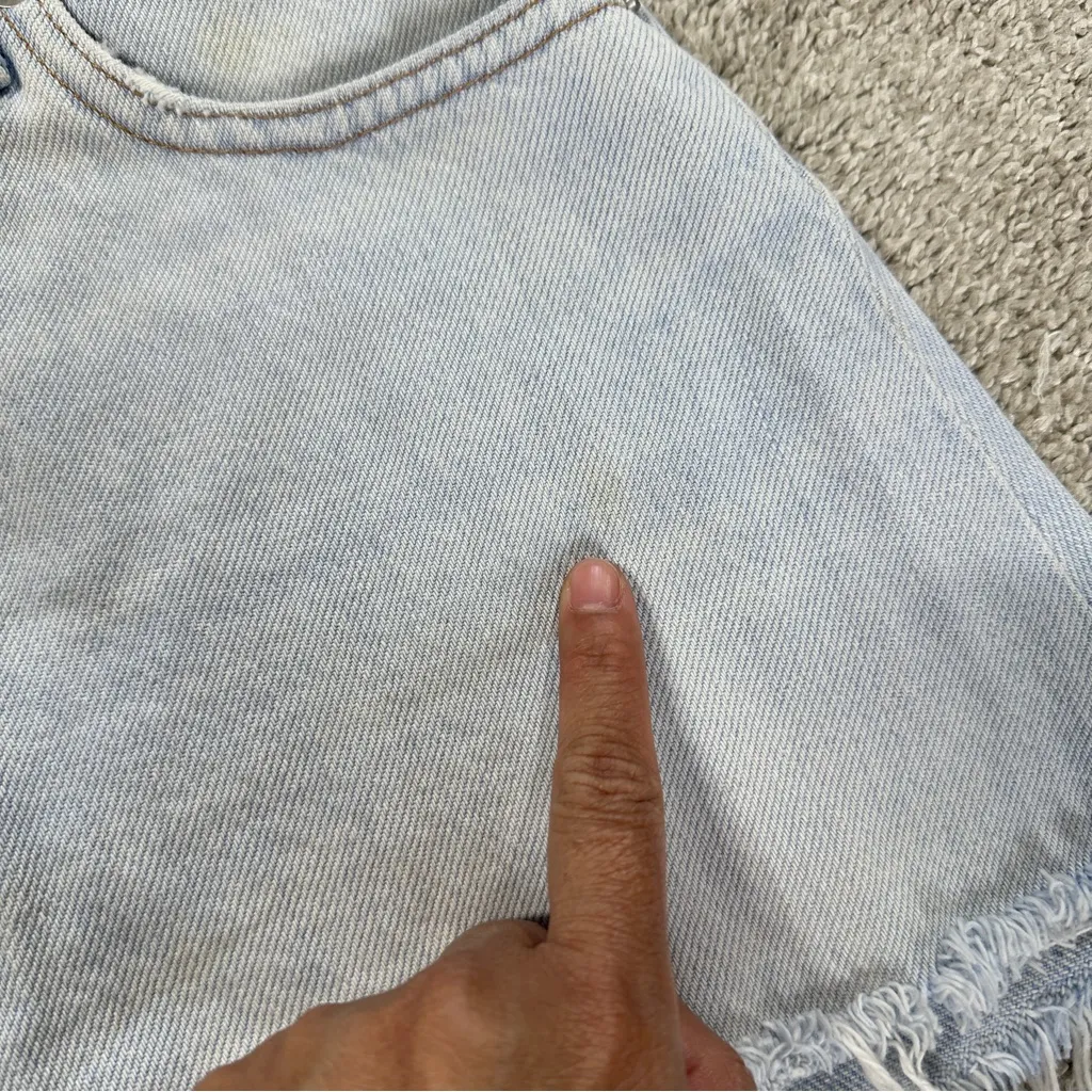 Hudson Women’s Sade Cut Off Denim Shorts High Rise Frayed Hem in Trea Size 24 - Image 15