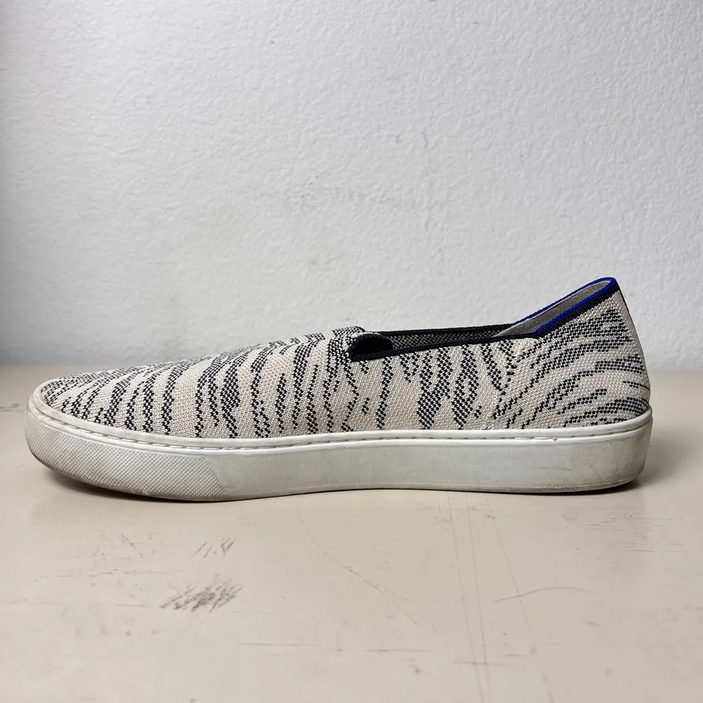 Rothy’s The Sneaker Maritime Tiger Blue Ivory Retired Women’s 10.5 - Image 8