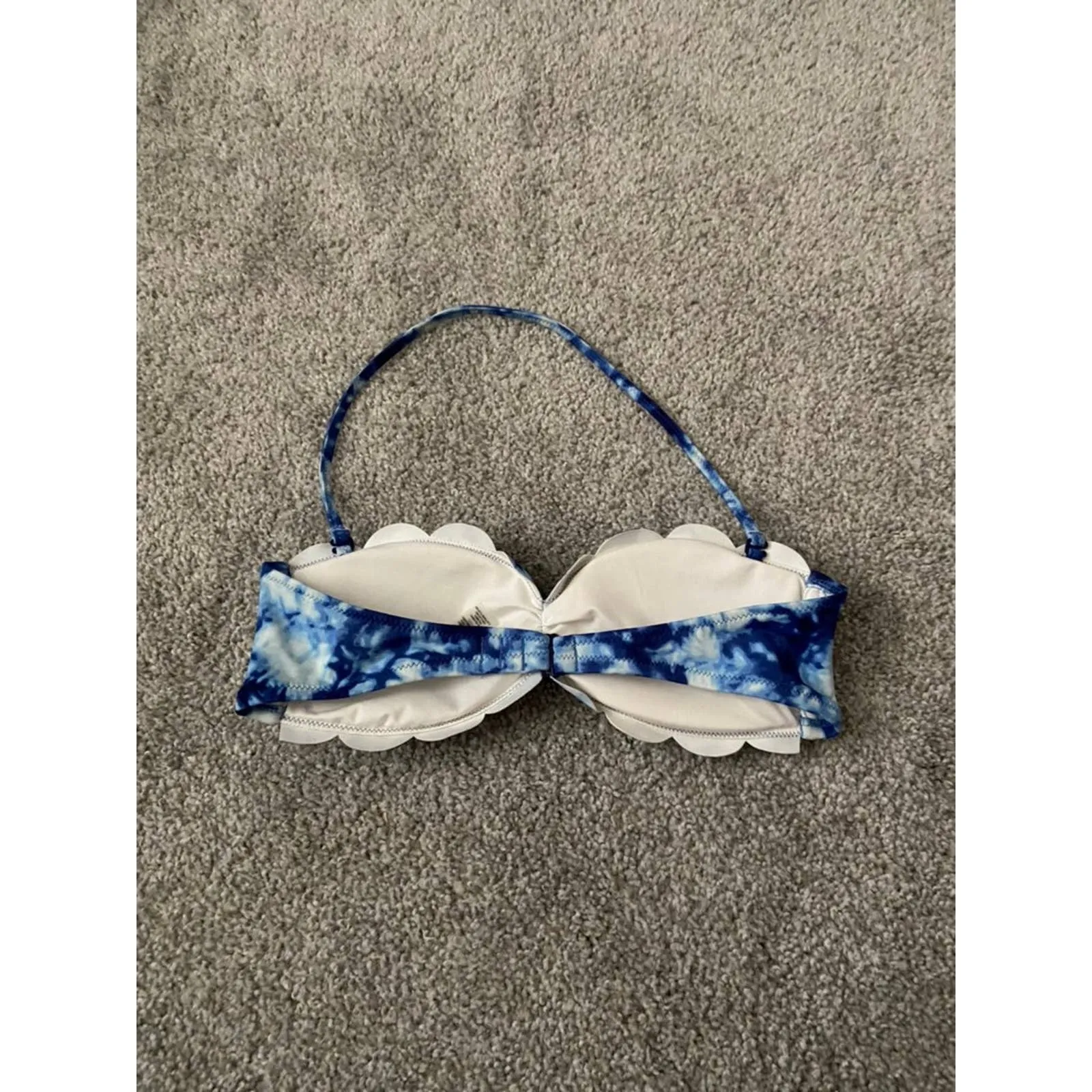 PINK XS blue‎ tye die bikini top - Image 2