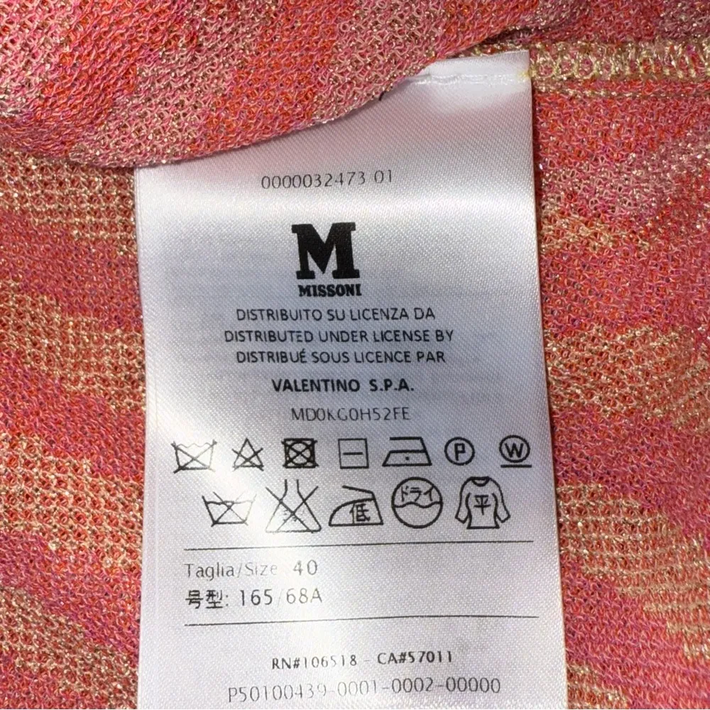 MISSONI Metallic Crochet Knit Mini Skirt size 40 Small - Image 5