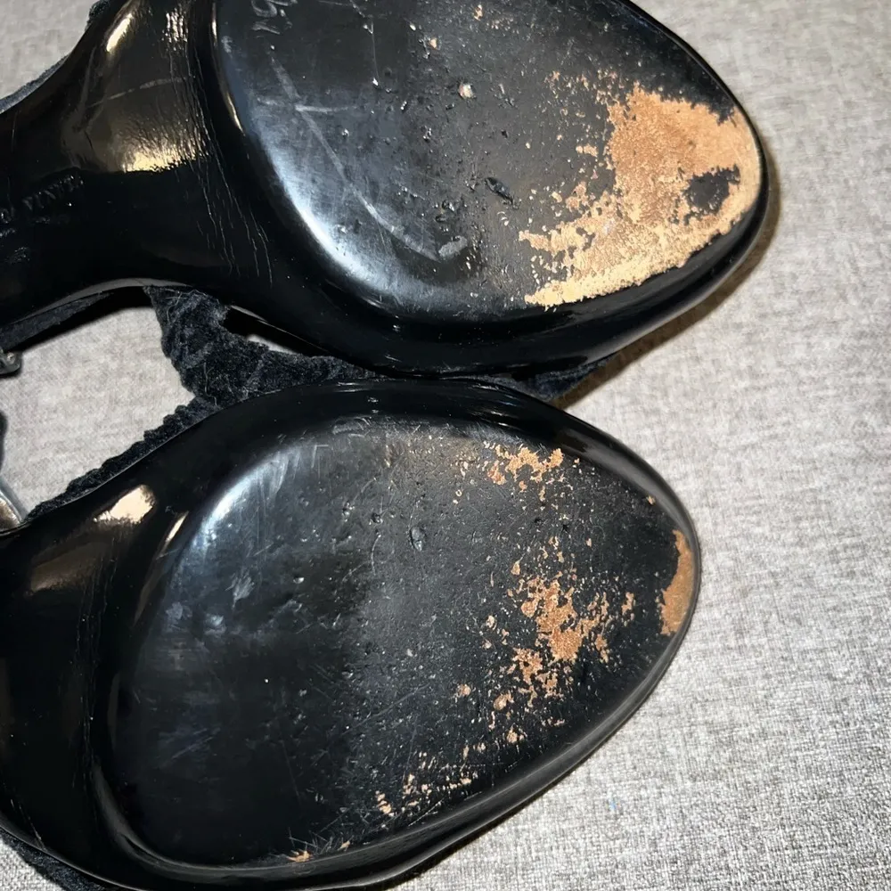 BOTTEGA VENETA Velvet T-Strap Sandal with Platform- Size 40/ US 9 - Image 6