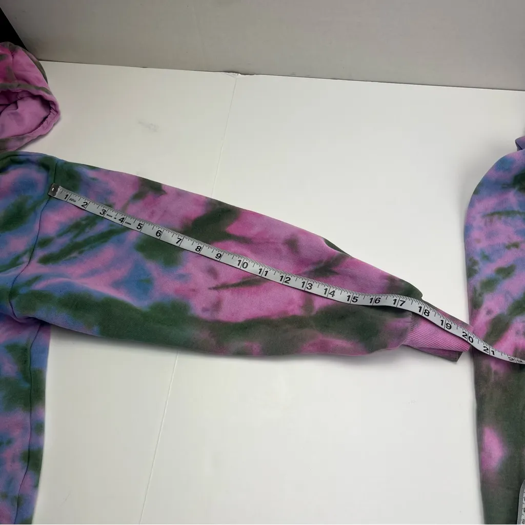 Von Dutch Rhinestone‎ Tie Dye Jogger Hoodie Set Olive Green Pink Purple Small - Image 11