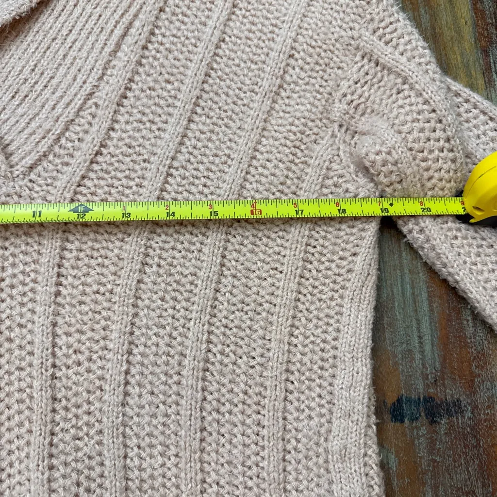 Anthropologie Pilcro Baby Pink V-Neck Sweater XS Cozy Winter - Image 8