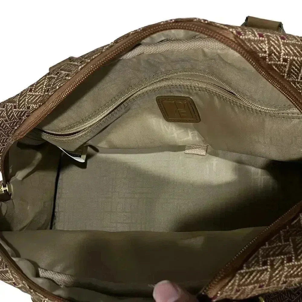 Diane von Furstenberg Tweed Canvas Travel Overnight Carry-On Duffle Bag NWOT‎ - Image 7