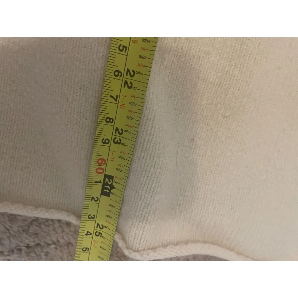 VTG Abercrombie & Fitch SWEATER Off-White Size L TURTLENECK Made in Hong Kong - Image 11