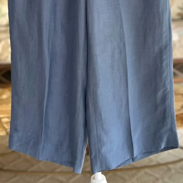 NWT Babaton Aritzia Tahoma Pants Wide Leg Linen Culottes S Party Chic Glam Mod - Image 6