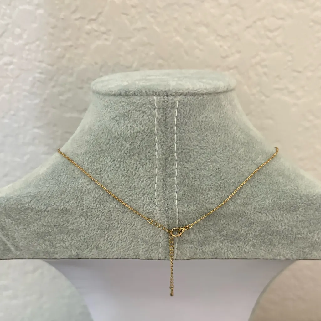 Pave Ballerina Necklace Gold - Image 3