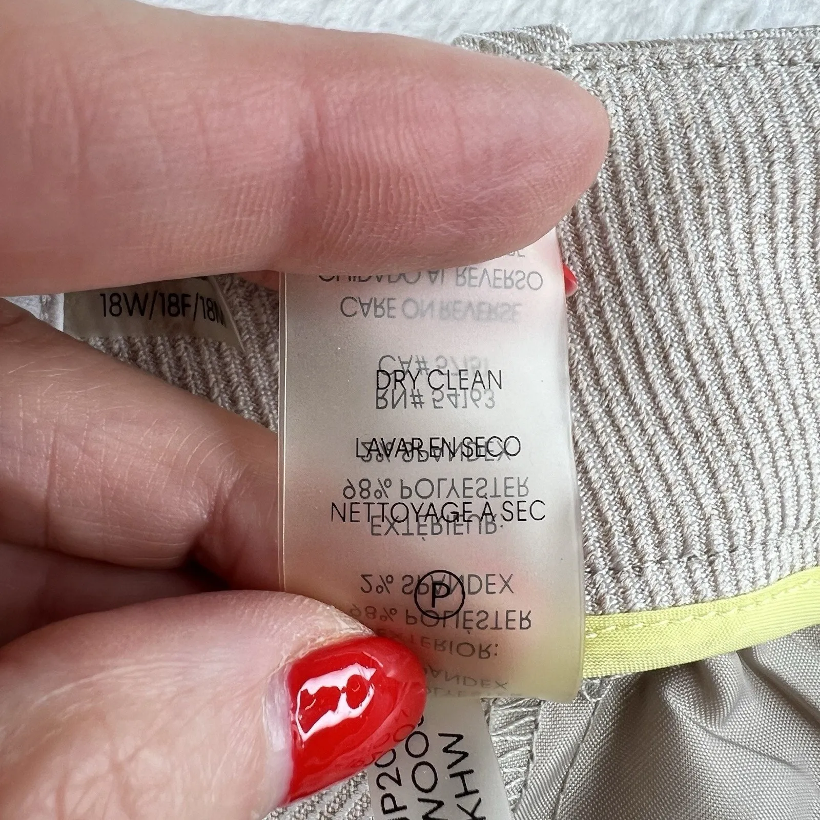 Calvin Klein Plus 18W Twill Slim Casual Trouser Pants Women’s Beige Career Work - Image 10