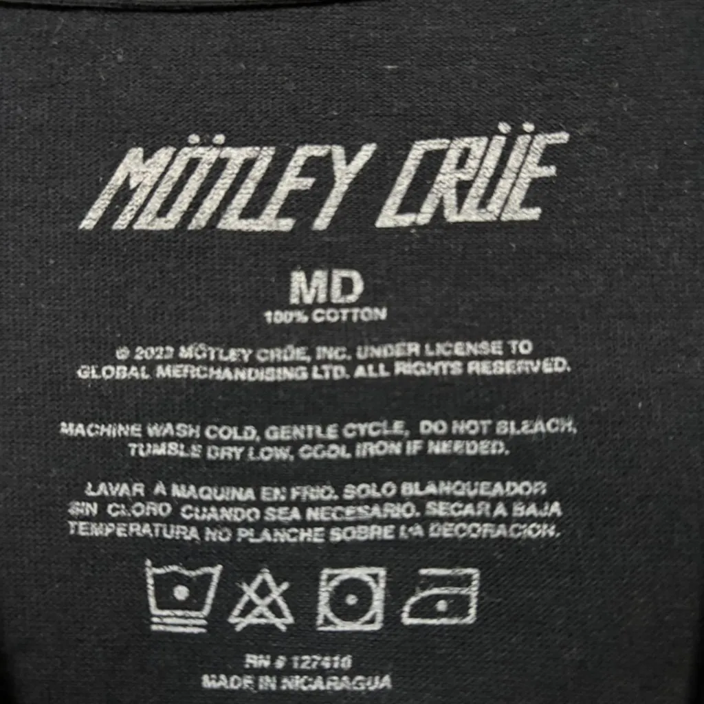 Motley Crue Take a Ride on The Wild Side Heavy Metal Band T-Shirt Size Medium  - Image 4