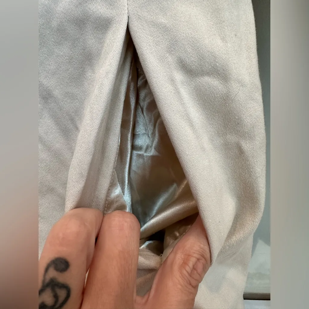 Vintage GAP Y2K 2005 Women's Champagne Beige Cotton Trench Coat Size Small S - Image 9