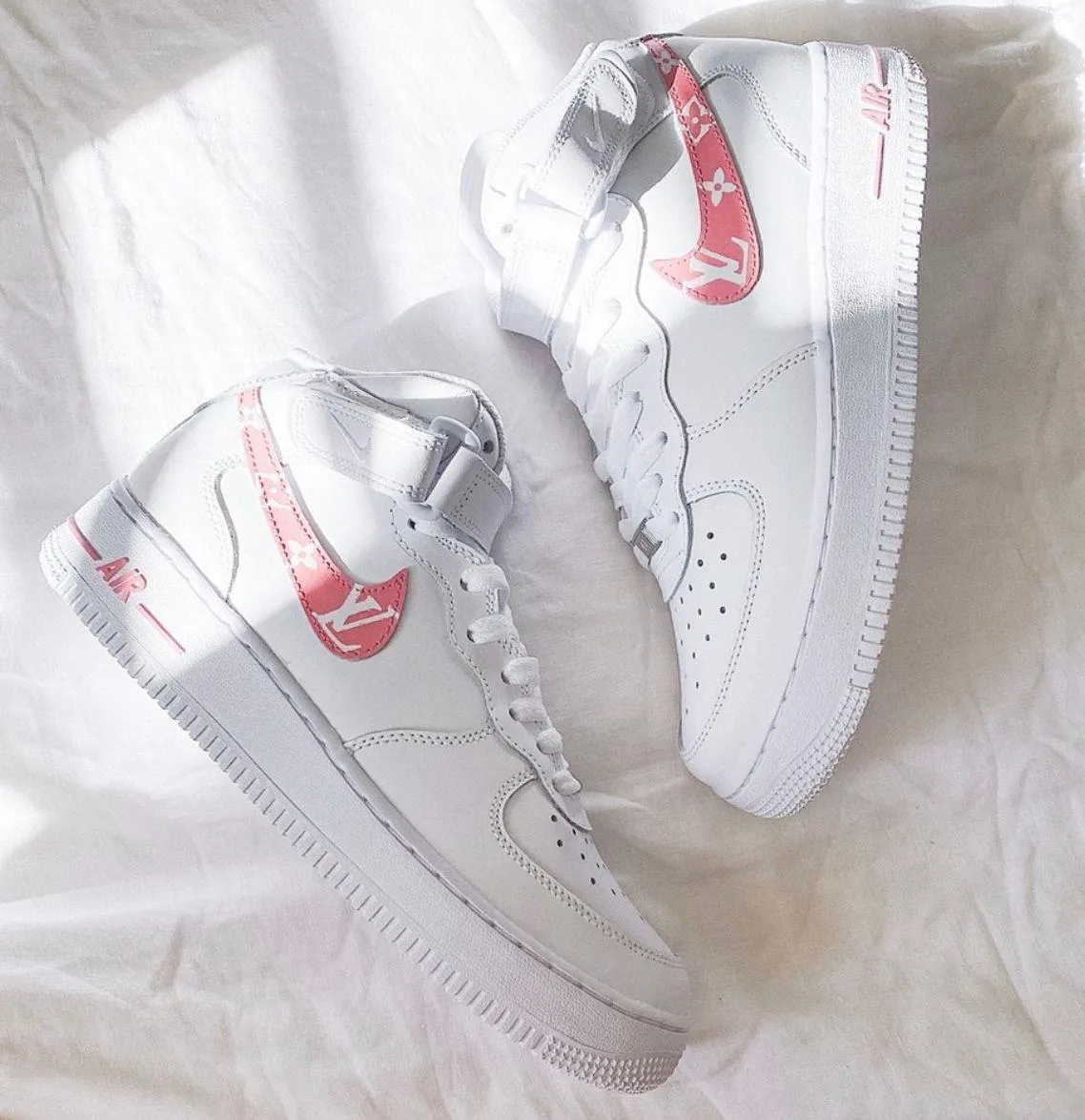 Custom Air Force 1 Pink Size 8 - Image 2