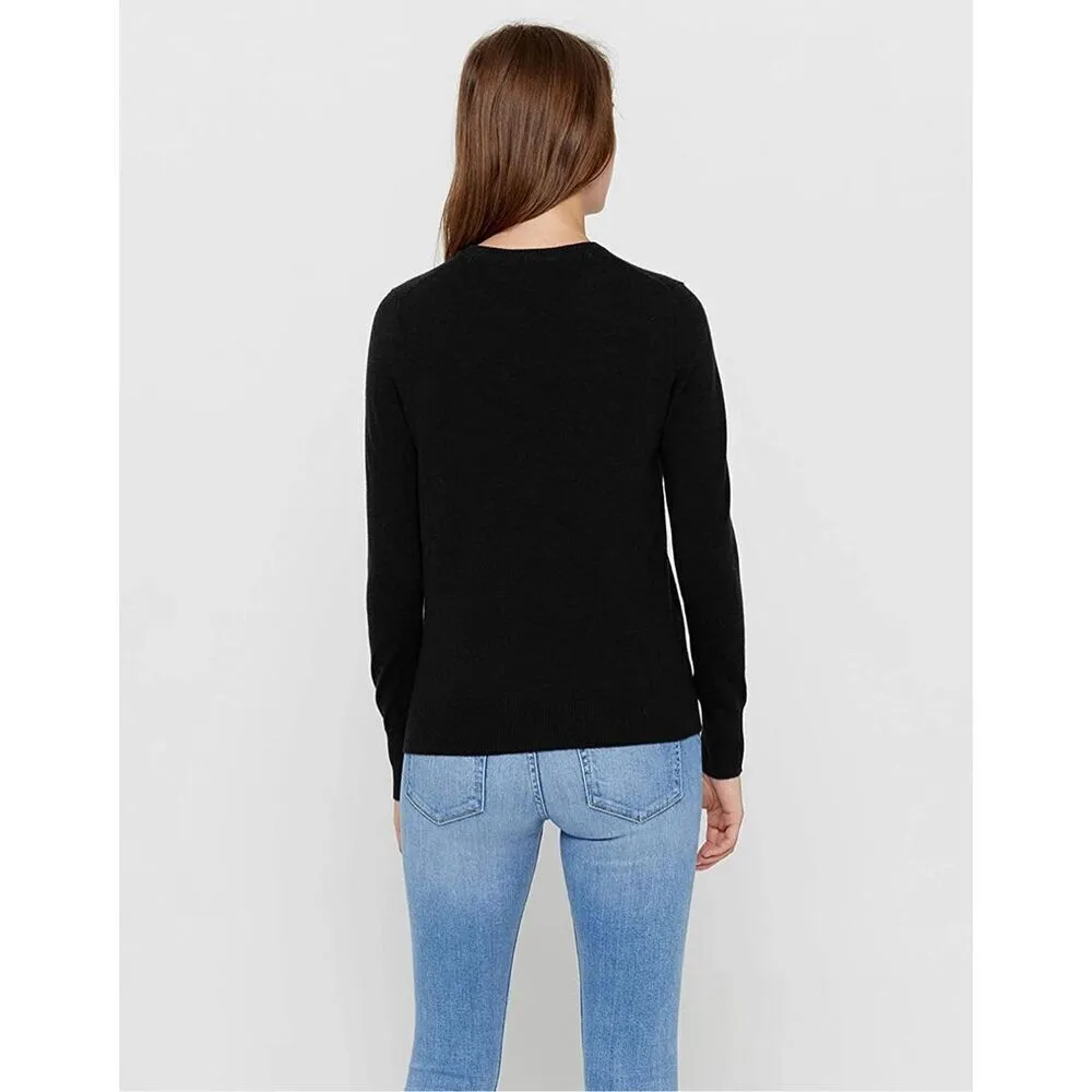 NEW State Cashmere Essential Crewneck Sweater 100% Pure Cashmere M Pullover Black Size M - Image 3