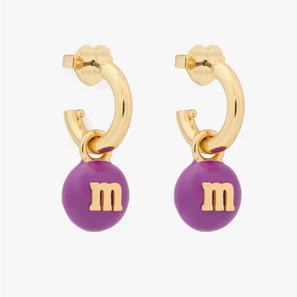 Brand new Kate Spqde x M&M purple earrings - Image 3