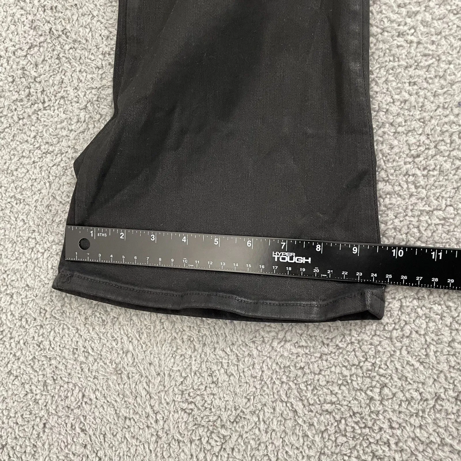 Frame The Jet Set Flare Jeans Women 1 Coated Noir High Rise Stretch Pull On Black Size undefined - Image 11