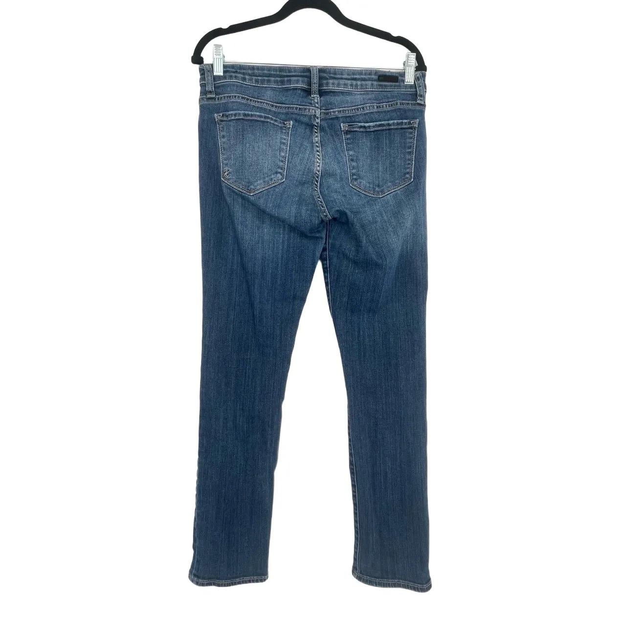 Kut From The Cloth Mid Rise Medium Wash Denim Blue Jeans‎ Distressed Size 16 - Image 8