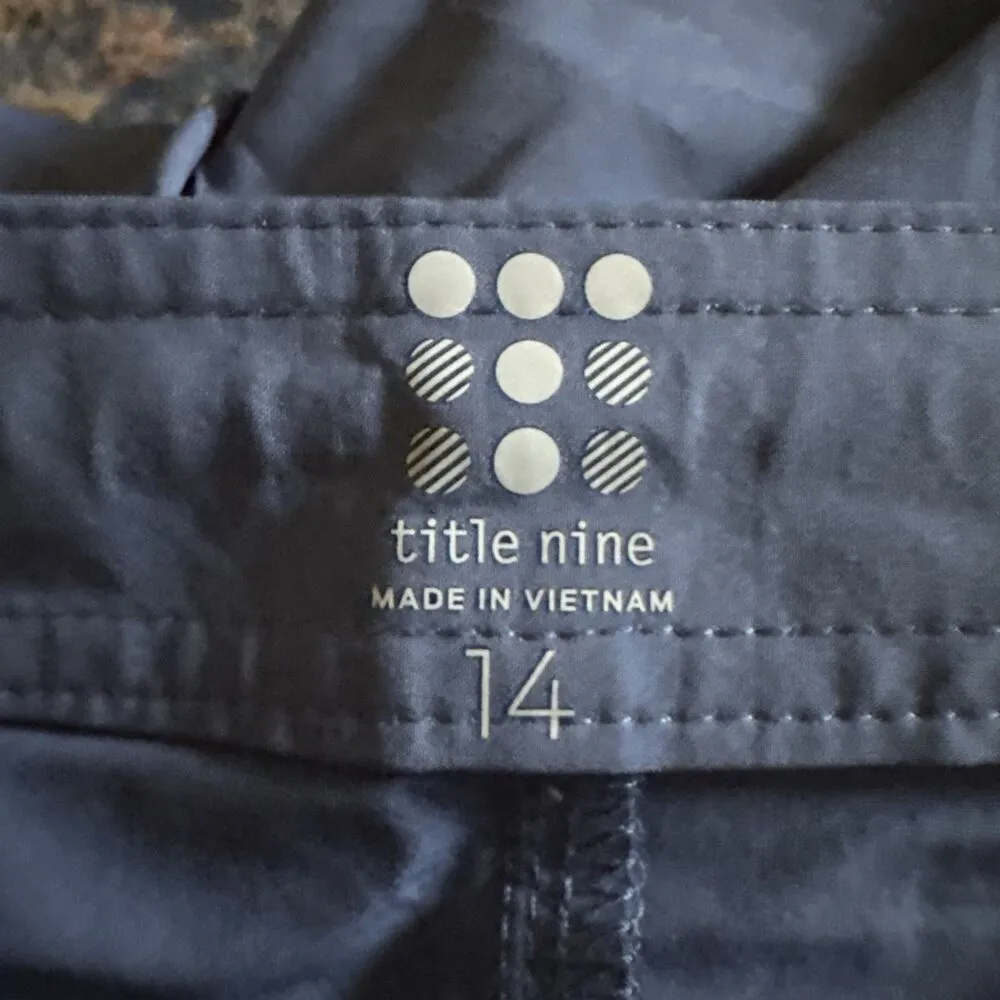 Title Nine Nimblene Rogue Shorts 5" for Summer Blue Size 14 Zip Snap - NEW READ - Image 6