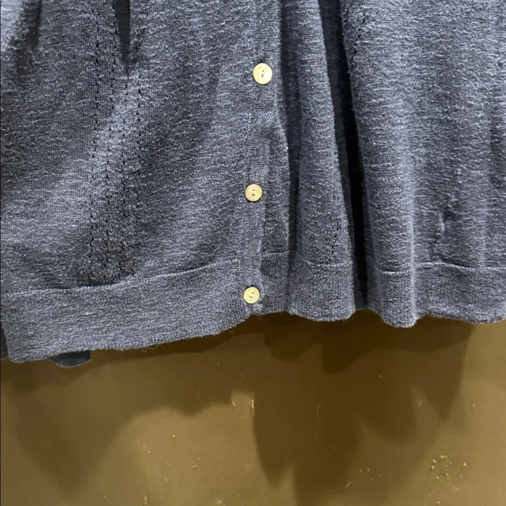 Willi Smith Navy Button-Up Cardigan Size Large - Image 7