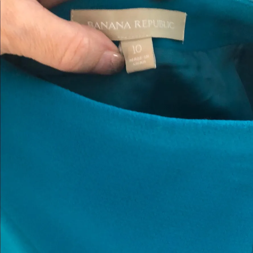 Banana Republic Teal Blue A-Line Skirt‎ Women Size 10 Knee Length Tailored Work - Image 3