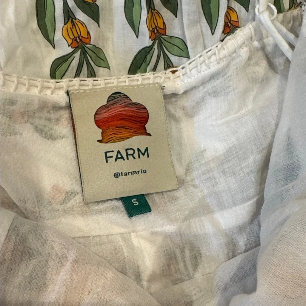 NWOT FARM Rio Off-White Tropical Lightness Floral Sleeveless sundress Maxi sz S - Image 13