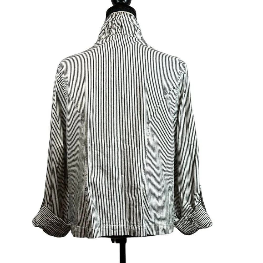 Dressbarn White & Gray Jacket Size XL - Image 5