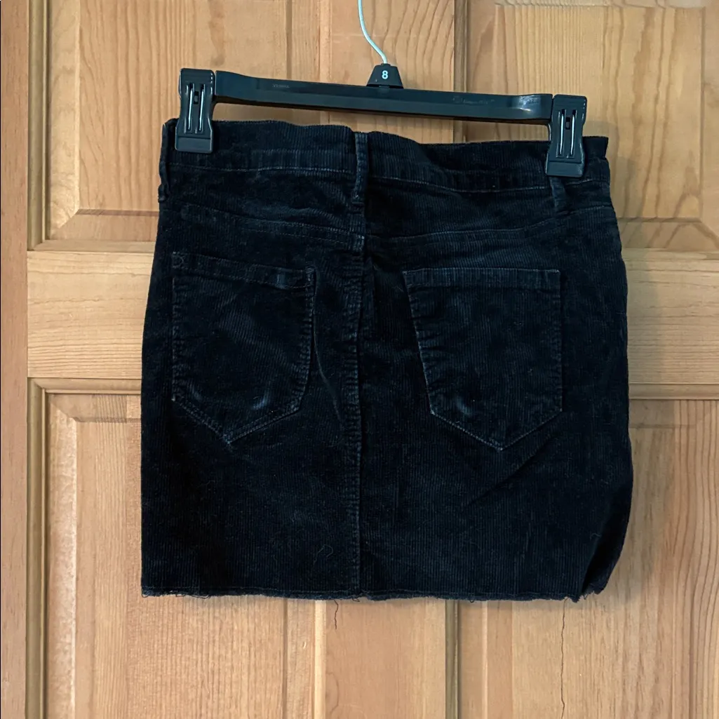 Brandy Melville Size Small Black Corduroy Women's Teen Girl Mini Skirt - Image 3