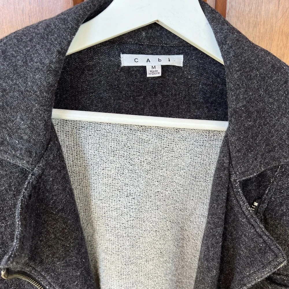CABI Moto Grey Jacket, Style 775, Medium‎ - Image 3