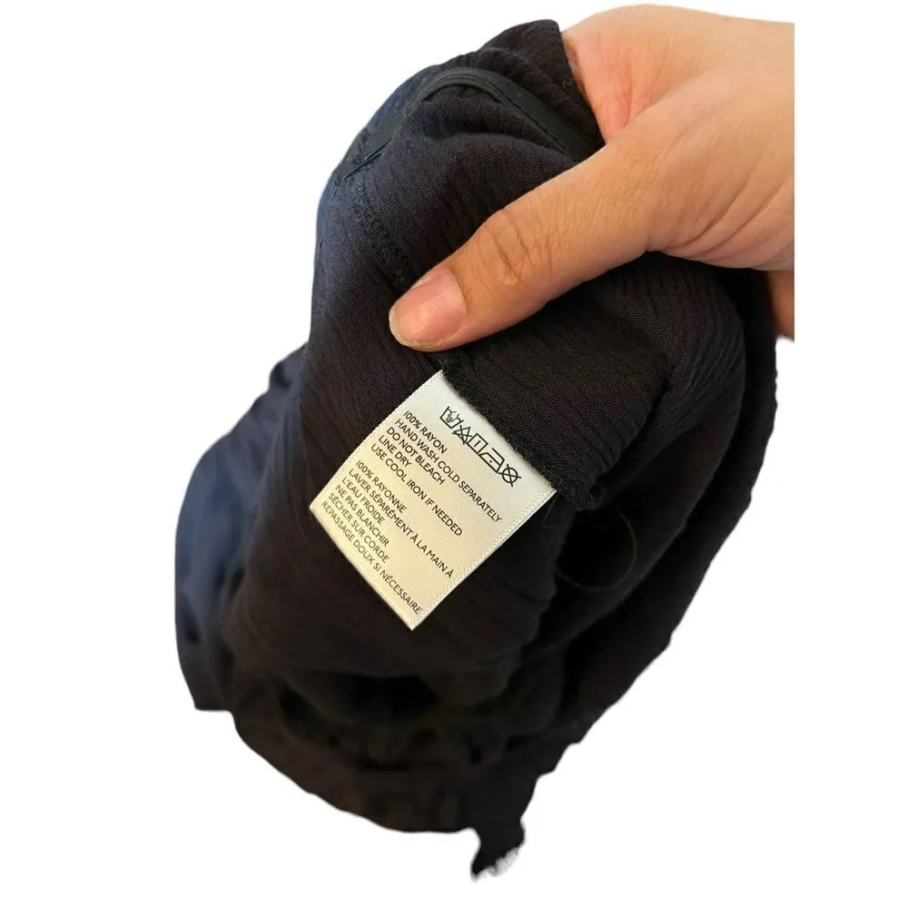 Kimchi‎ Blue Urban Outfitters Black Frayed Cropped Jumpsuit Size M - Image 11